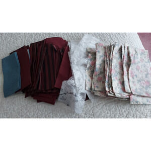 NEW Lot of 111 Cloth Potpourri Sachet bags Cotton Polished apple and lace craft